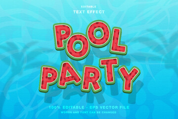 Pool Party Editable Text Effect