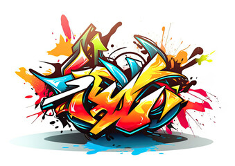 Colourful Graffiti DesignGenerative AI Illustration