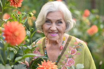 portrait of a beautiful woman in summer