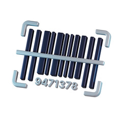 Barcode Label Scan 3D Icon