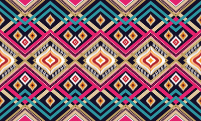  Ikat ethnic vector abstract beautiful art. Ikat seamless pattern for background,fabric,wrapping,clothing,wallpaper,Batik,carpet,embroidery style