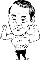 Obraz premium Elderly people who care themselves And exercise regularly.eps