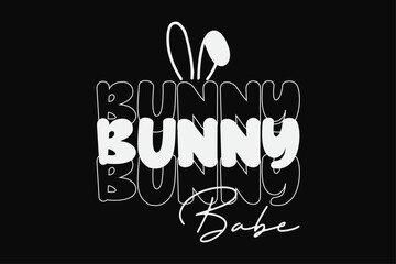 Bunny Baby Funny Easter T-Shirt Design
