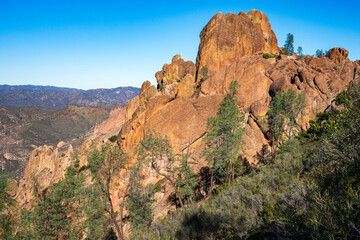 Cliff and Landscape of Pinnacles National Park