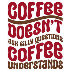 Retro Coffee Coaster T-shirt Design, Vector