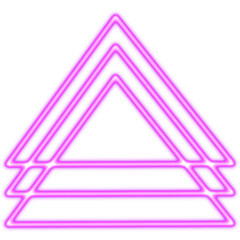 Glowing Purple Triple Triangle