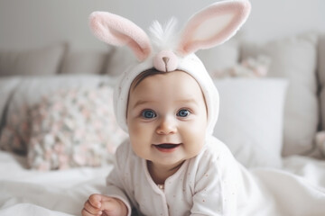 Baby happy Easter , generative ai