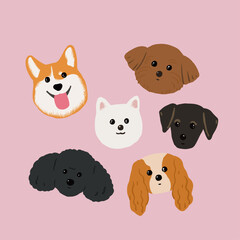 다양한 강아지 일러스트