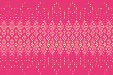 PrintBeautiful Motif ikat geometric Asian ethnic seamless pattern. Lanna Northern Thai, Laos, Sri Lanka, Chinese Sarong style. Design for carpet, wrapping, textile, clothing, home decor, fabric, batik