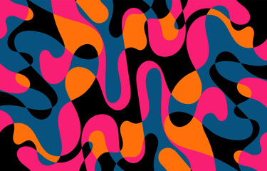 Colorful Groovy background design concept