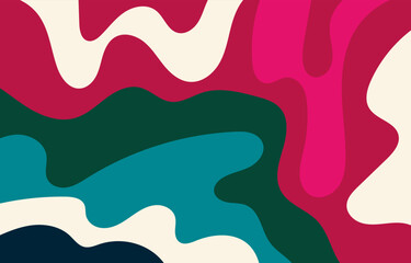 Colorful Groovy background design concept