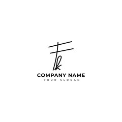 Fk Initial signature logo vector design