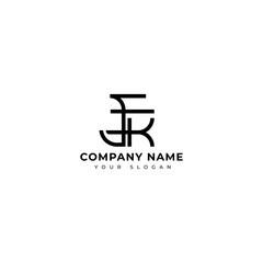 Fk Initial signature logo vector design