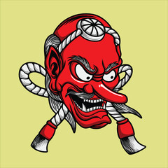 tengu mask japanese 