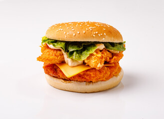 hamburger on a white background