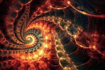digitally created spiral pattern. Generative AI