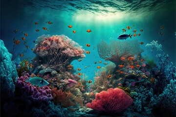 Obraz na płótnie Canvas Sea life. AI generated