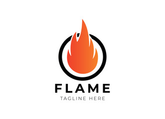 Fire Flame Torch Logo Design