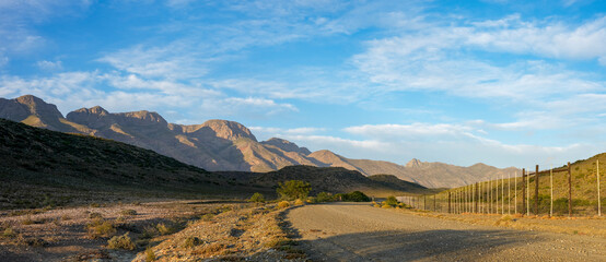 The beautiful Swartberg range of mountains near Klaarstroom. Karoo. Western Cape. South Africa.