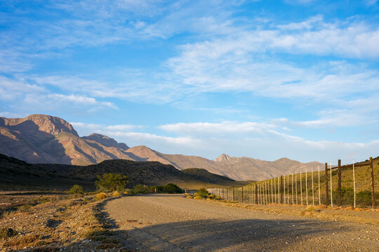 The beautiful Swartberg range of mountains near Klaarstroom. Karoo. Western Cape. South Africa.