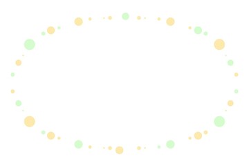 Obraz premium 緑色の水玉のフレーム素材(透過)