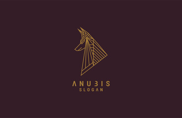 Anubis logo design icon vector