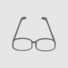 Glasses vector icon. Simple silhouette vector illustration EPS 10.