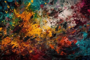 Obraz na płótnie Canvas vibrant and colorful painting. Generative AI