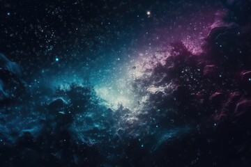 Fototapeta na wymiar dreamy and colorful galaxy filled with stars and clouds. Generative AI