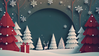 Abtrabs background illustration christmas festival. Generative AI