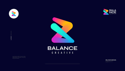 Creative and Vibrant Letter B Logo Design with Colorful Gradient Concept. B Logo with Blend Style for Business and Technology Brand Identity