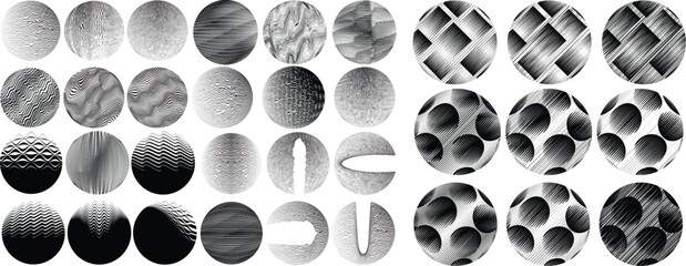 Set of spheres . Lines constructed transparent sphere .Vector  .Technology sphere Logo . Design element for posters, social media, templates, flyers, brochures . Abstract trendy transparent circles