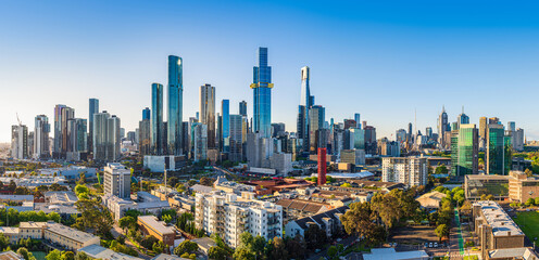 Melbourne CBD urban buildings at dusk