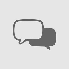 Speech bubbles icon. Vector illustration simple isolated bubble.