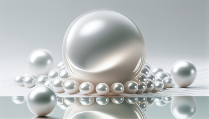 Elegant sea pearls. Generative AI