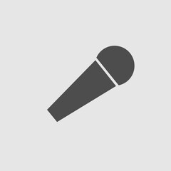 Microphone vector icon eps 10. Simple isolated illustration.