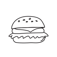 Burger Doodle Illustration