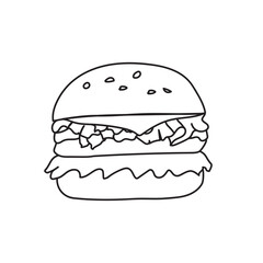 Burger Doodle Illustration