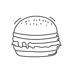 Burger Doodle Illustration