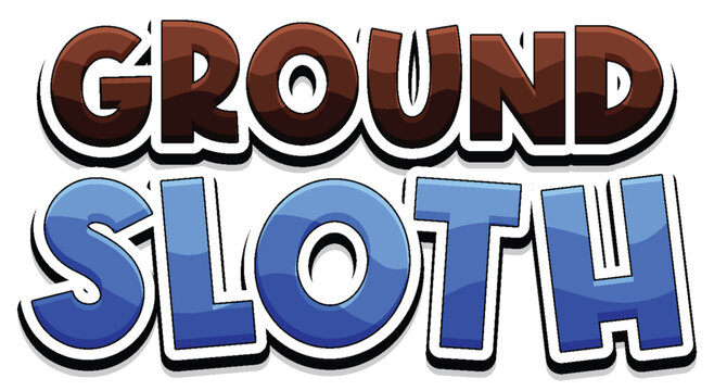 Ground sloth text logo