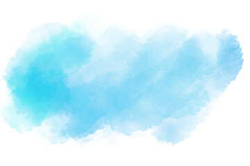 Fototapeta na wymiar Blue color vector hand drawn watercolor liquid stain. Abstract aqua smudges scribble drop element for design, illustration, wallpaper, card
