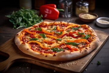 Assorted types of italian pizzas