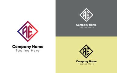 AE logo latter monogram abstract design