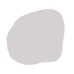Abstract gray hand drawn spot. Rough shape, smooth lines. Design element. Isolated on a transparent background.