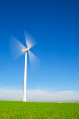 Fototapeta premium Wind turbine generator for green electricity production