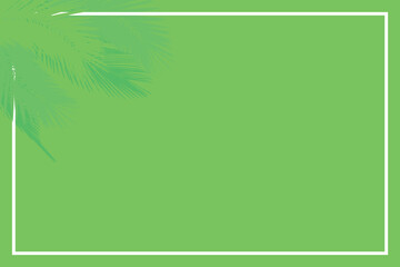 Summer bright background in green style with palm leaf. EPS10