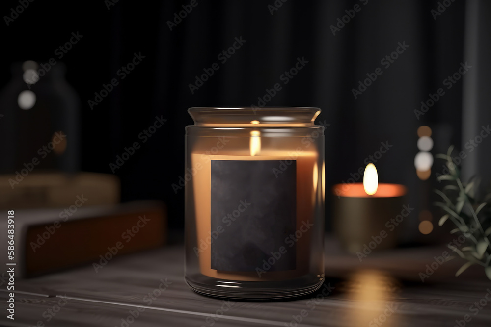 Poster candle store: a stunning collection of candle stock images with a focus on candles. generative ai