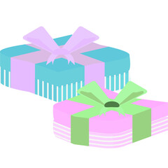 Gift Box Wrap Ribbon Vertical Line Pattern