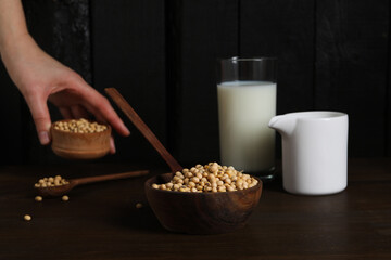 Soy milk and soy, composition for healthy food concept