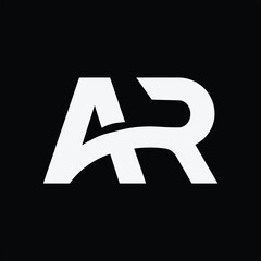 Obraz premium AR logo design abstract initial icon